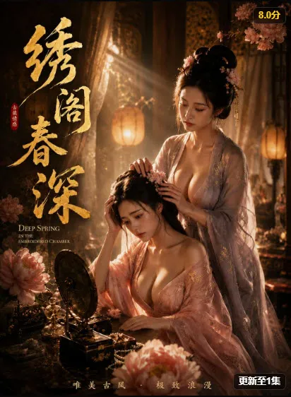 创意改编《绣阁春深》封面